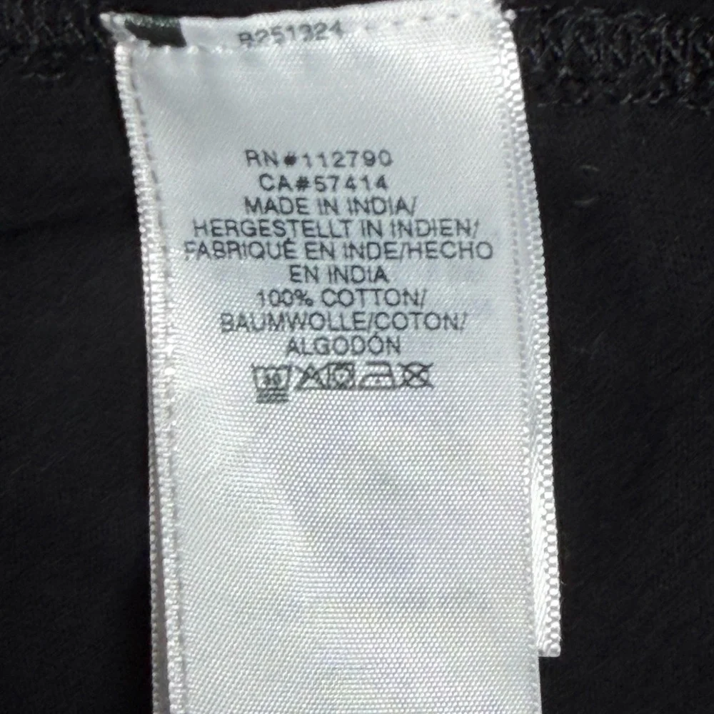 True Religion Men’s Long Sleeve Henley Shirt Black Horseshoe Logo Y2K L